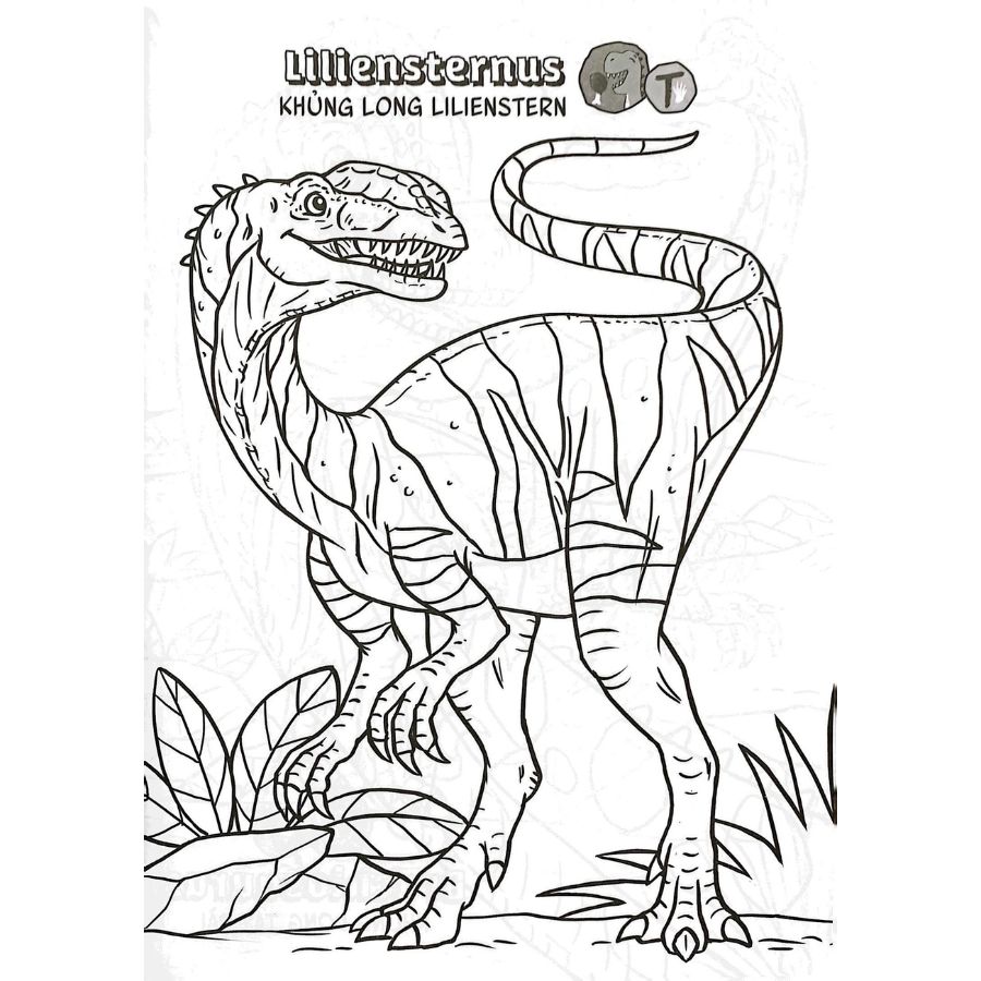 Sách Bé học - bé chơi - Tô màu vương quốc khủng long