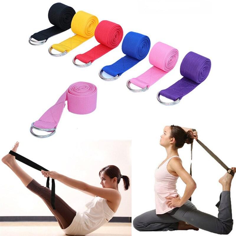 Dây tập Yoga Cotton loại tốt dài 1,8m x 3,8cm hỗ trợ tập động tác khó, tăng độ dẻo uốn người tập Yoga YO20