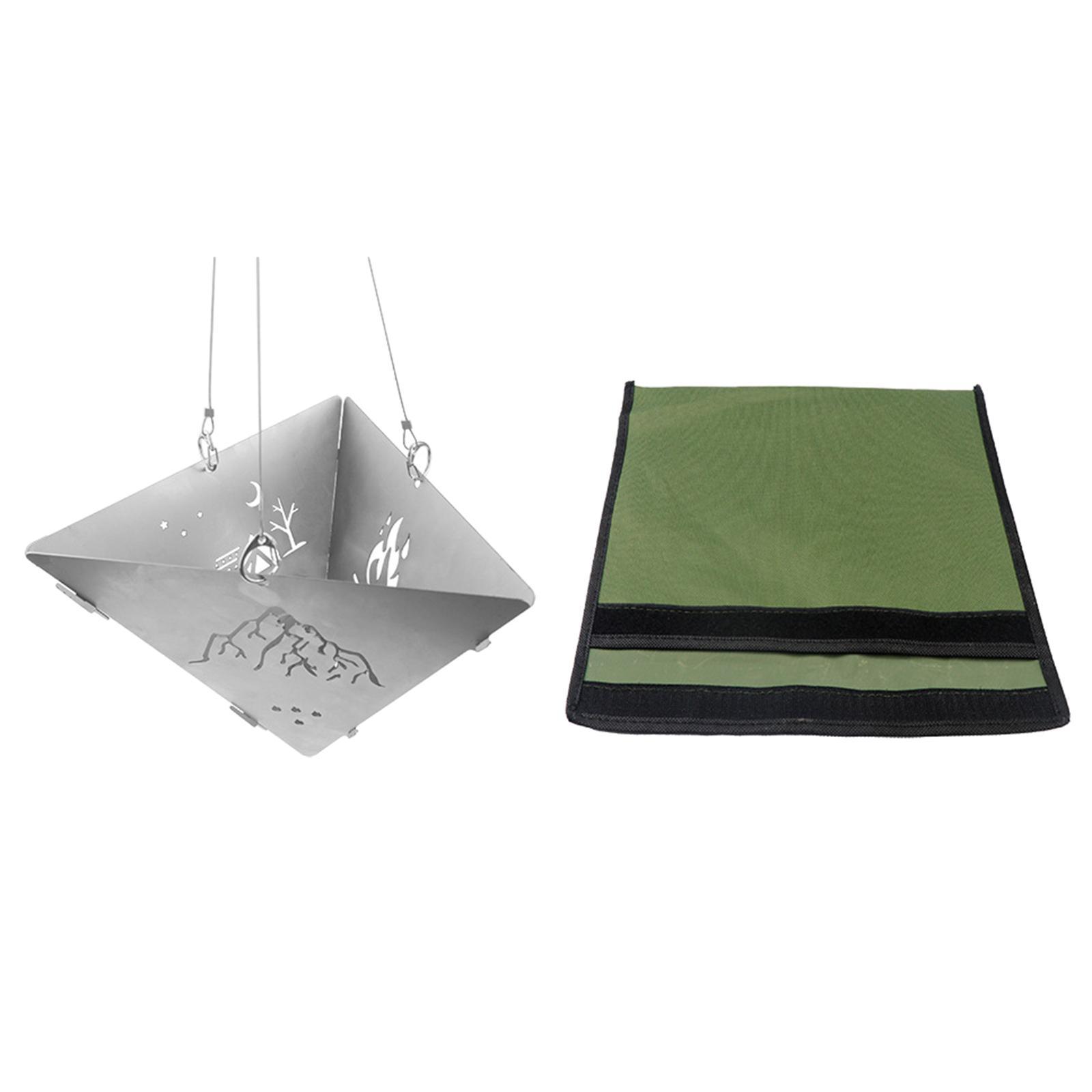 Wood Burning Folding Camping Portable Campfire Hanging Lightweight