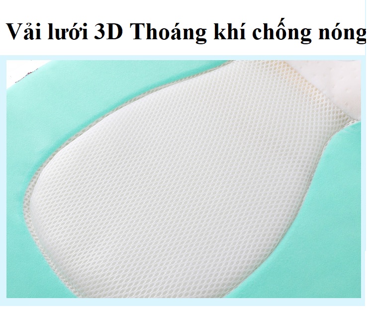 Đệm ngủ đúng tư thế Babylux (Mã sản phẩm : BL11) - Có gối chống bẹp đầu cao su non, có đai an toàn chống lật, có thể kết nối với gối chống trào ngược