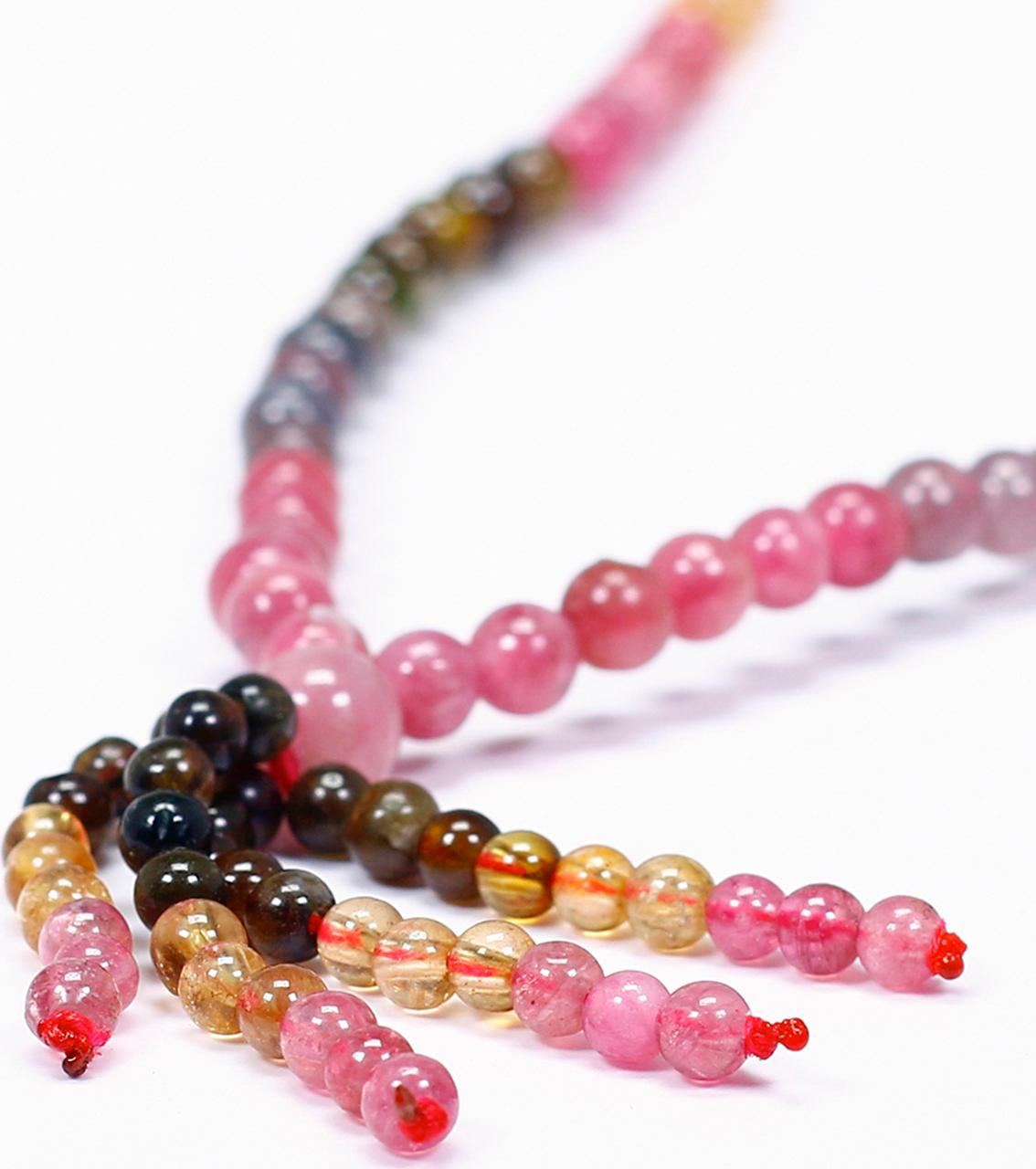 Chuỗi Tourmaline Đa Sắc size hạt 4mm - Ngọc Quý Gemstones