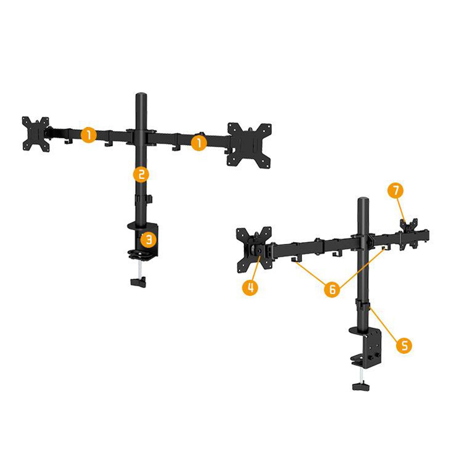 Dual Monitor Desk Mount Stand Computer Monitor Arm Mount for 2 LCD Screens