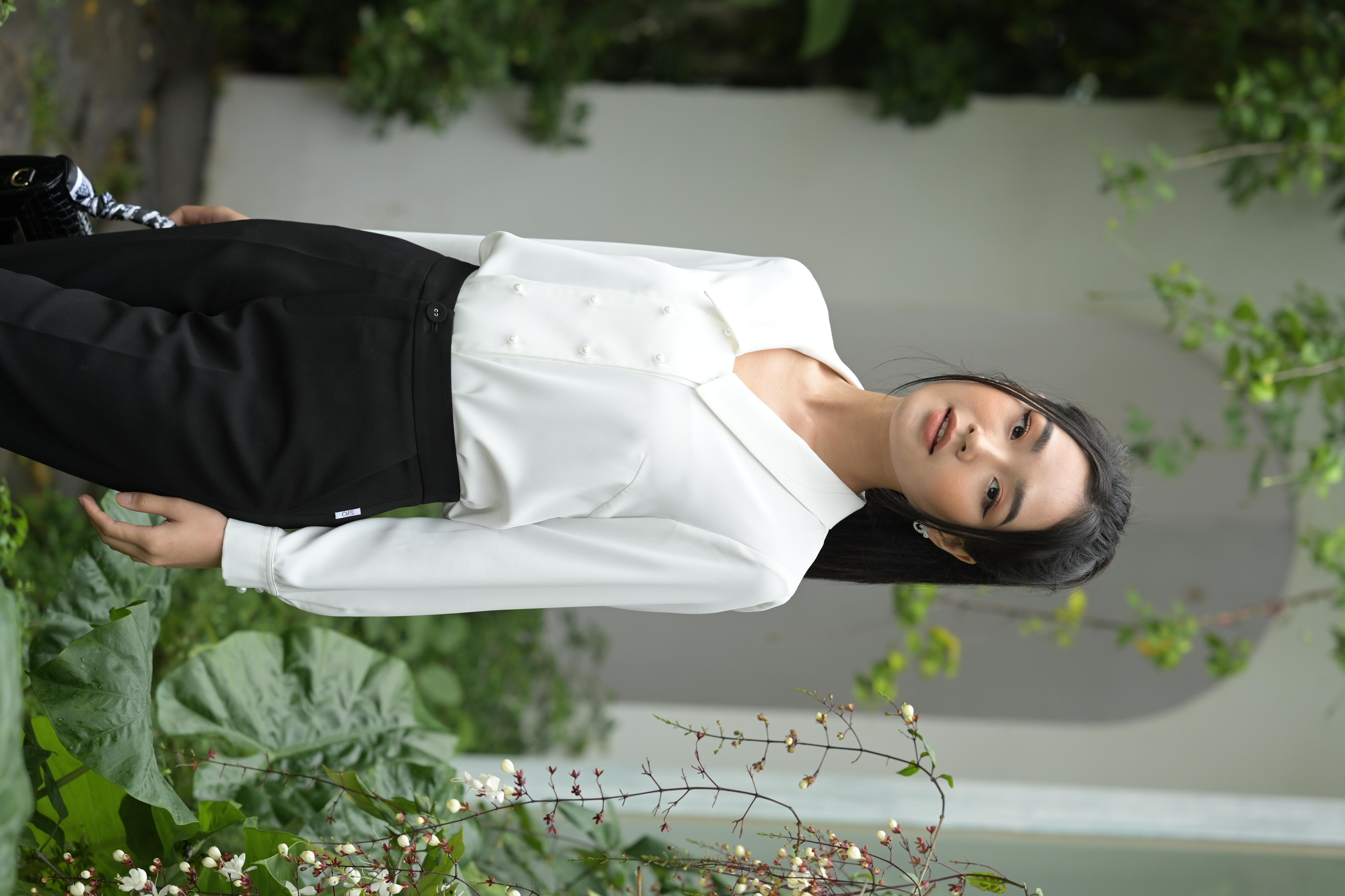 SYO-SƠ MI CÓ CỔ , NẸP 2 HÀNG KHUY  A5820024