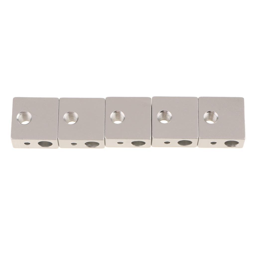 5Piece Aluminum Heater Block For Makerbot 3D Printer Extruder 20X20x10mm MK8