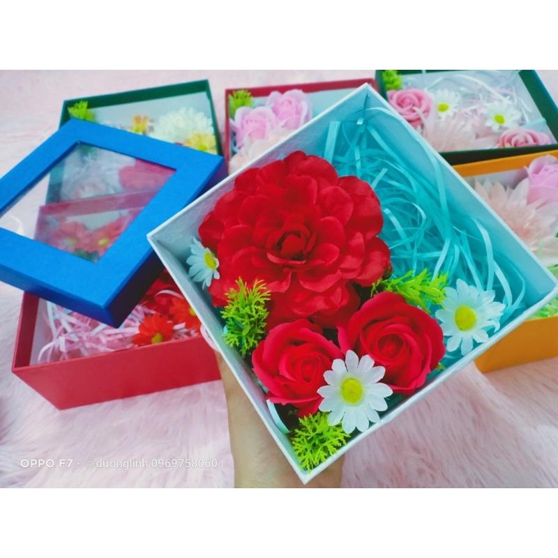 Hộp quà trang trí sẵn, vuông 14 cao 7cm