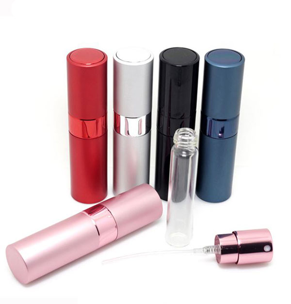 Lọ Ống Chiết Nước Hoa Du Lịch 15ml Dạng Son Xoay Kèm 2 Dụng Cụ Bơm