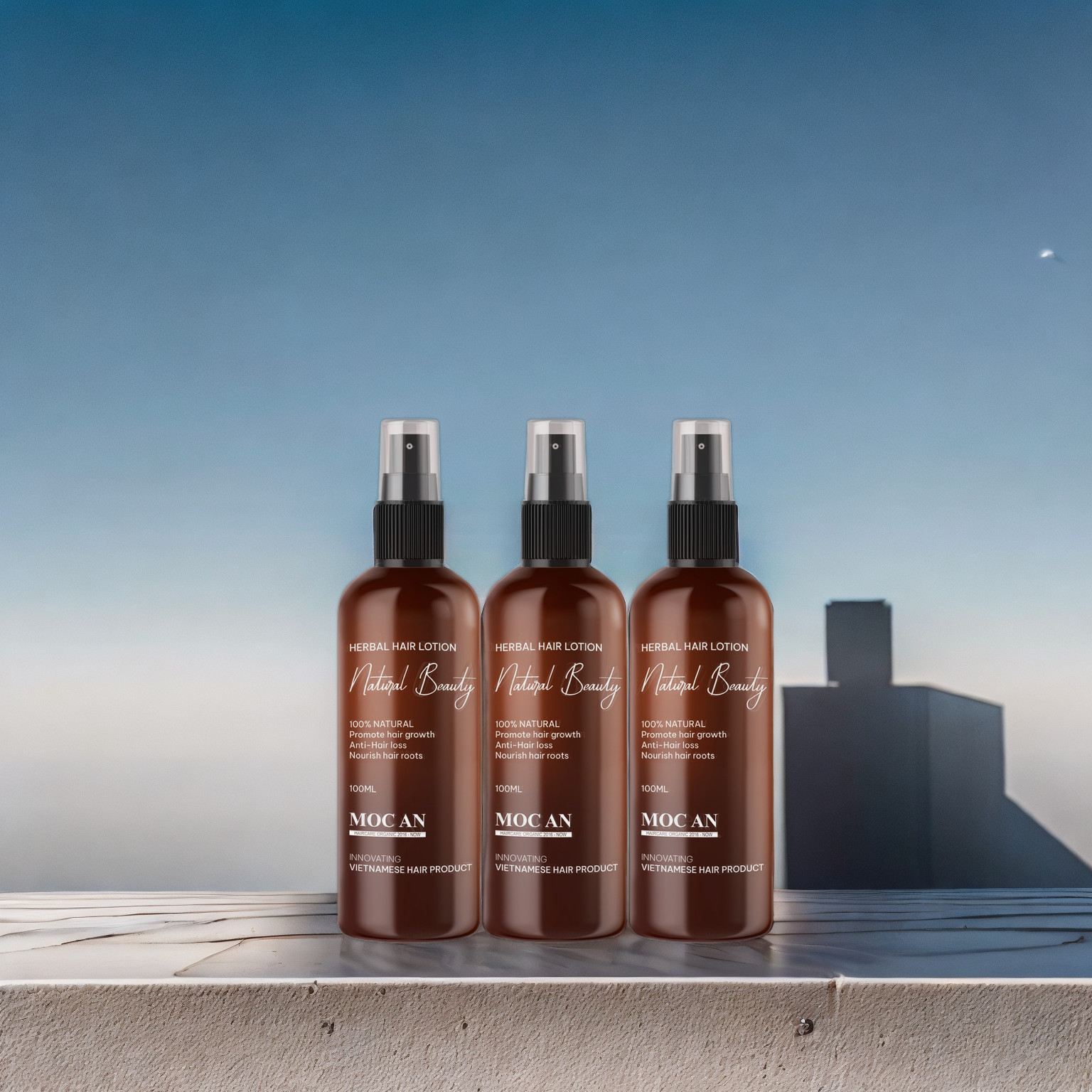 Combo 3 Chai Tinh Dầu Bưởi Xịt Tóc Natural Beauty Mộc Ân Haircare