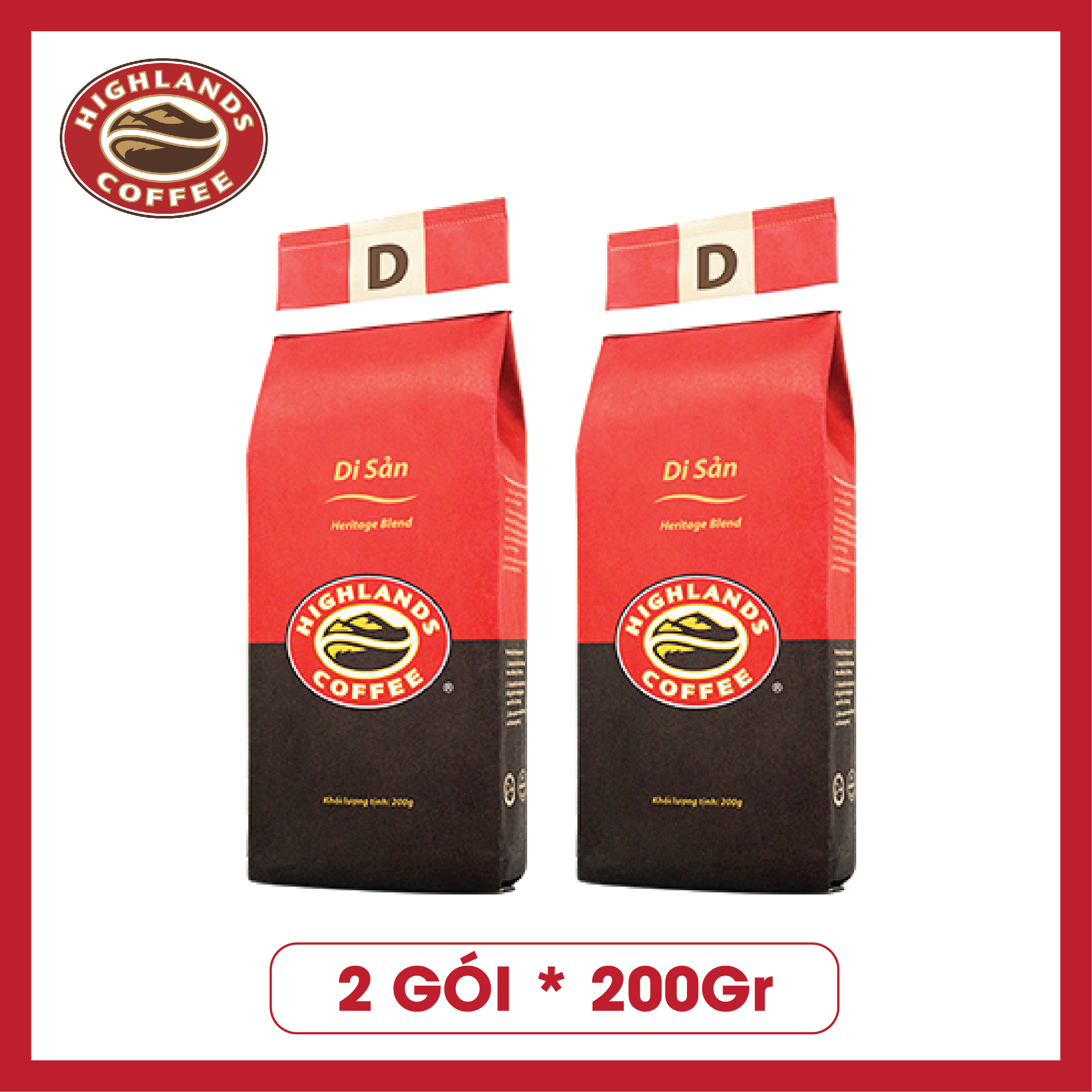 Combo 2 gói Cà Phê Rang Xay Di Sản Highlands Coffee