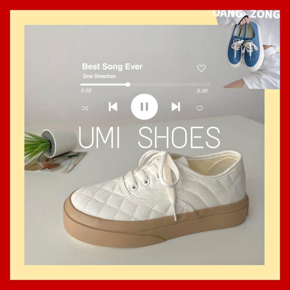 Giày thể thao nữ Ulzzang đế bằng bánh mì basic độn đế vải canvas bata mới hot phong cách hàn quốc đẹp cá tính đẹp