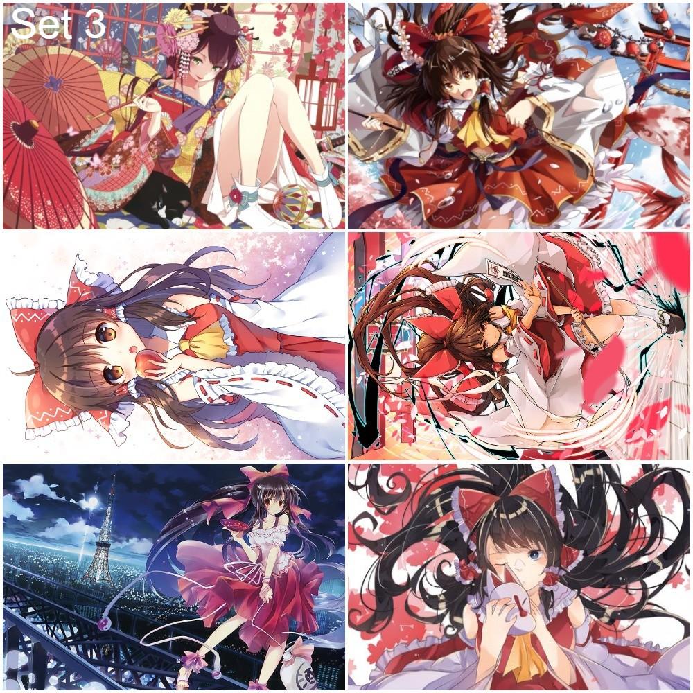 Bộ 6 Poster anime Touhou Gensou Mangekyou - Đông Phương Huyễn Tưởng (1) (bóc dán) - A3,A4,A5