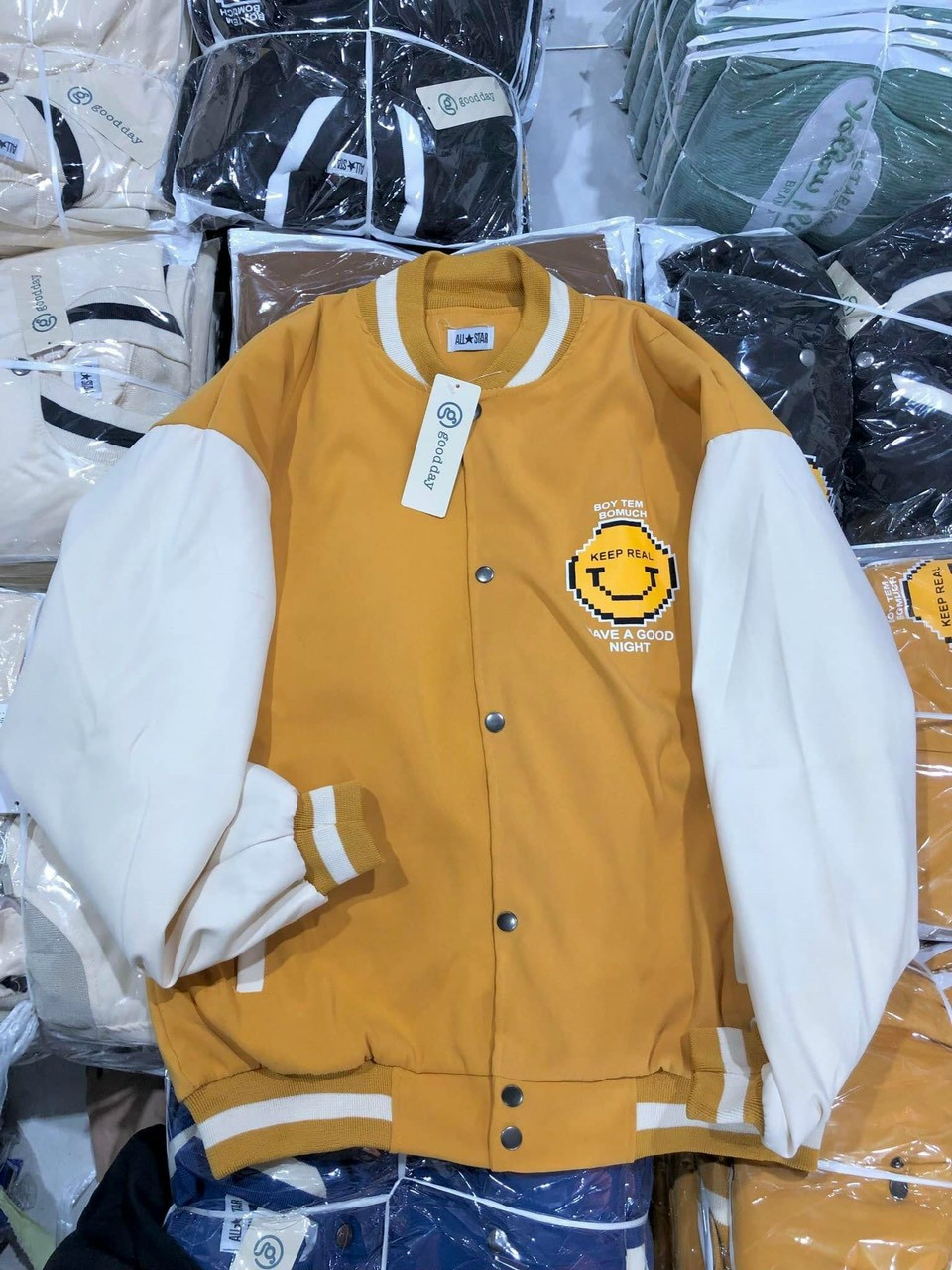 Áo Khoác Da Lộn Kiểu Bomber Unisex Hàn Quốc- 2 Lớp Lót Dù Icon Mặc Cười Siêu Xinh- Cặp Đôi Nam Nữ Mặc Thu Đông