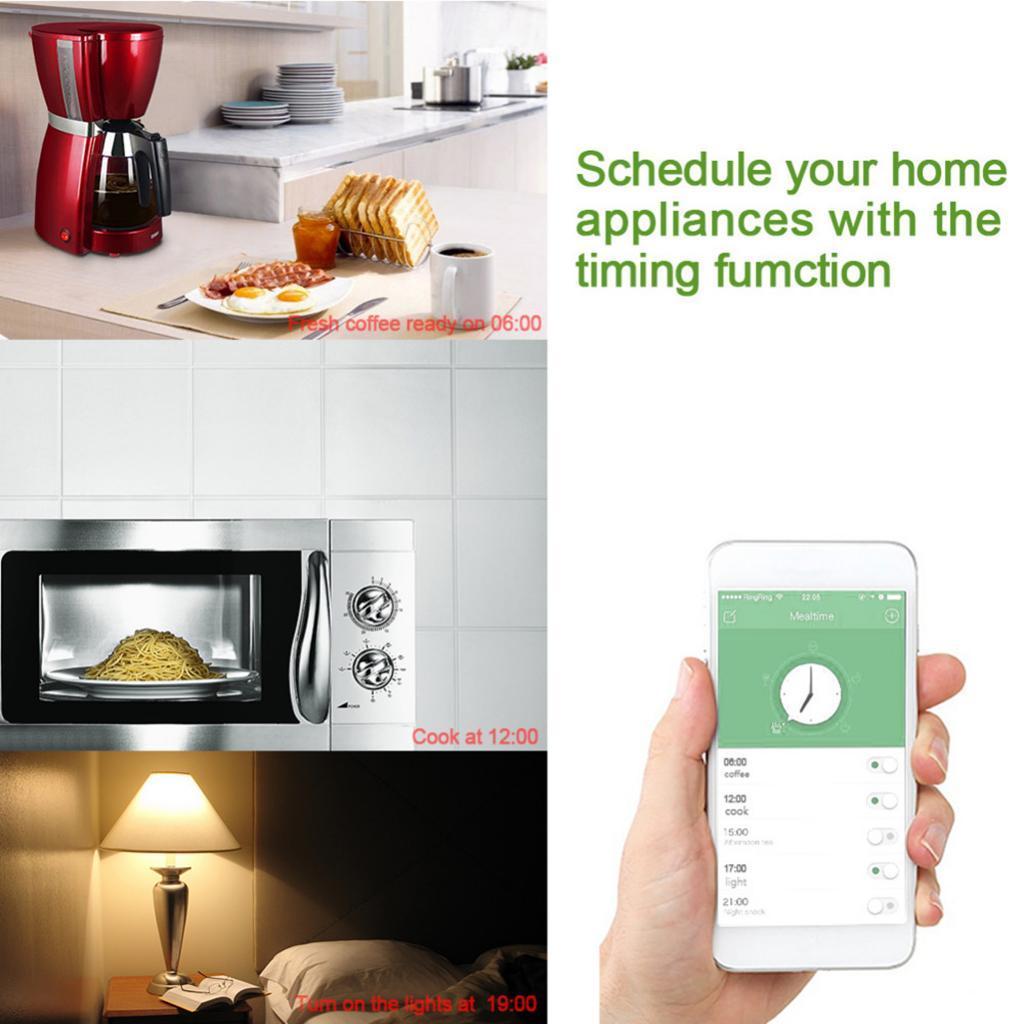 Smart Plug Mini WiFi Outlet Wireless Socket Compatible with Alexa Echo, with