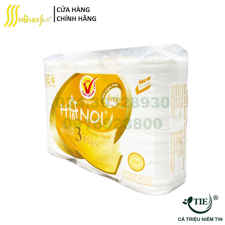 Giấy Vệ Sinh Hà Nội SILK 3 lớp 6 cuộn không lõi