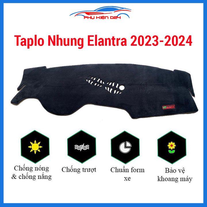 Thảm taplo nhung Elantra 2023-2024 chống nắng nóng làm mát xe mở rộng tầm nhìn