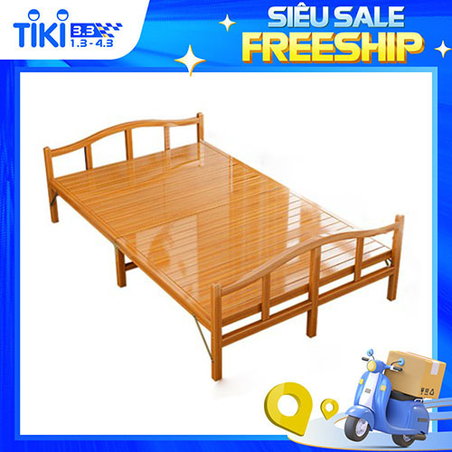 Giường Tre Gấp Gọn Thông Minh, Nằm Thư Giãn 100% Bằng Tre Tự Nhiên .KT 195 x 80/100