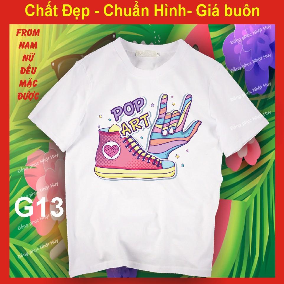 Áo thun in giày đẹp G11, chất đẹp, bao đổi trả, giầy dây, đôi giày đẹp