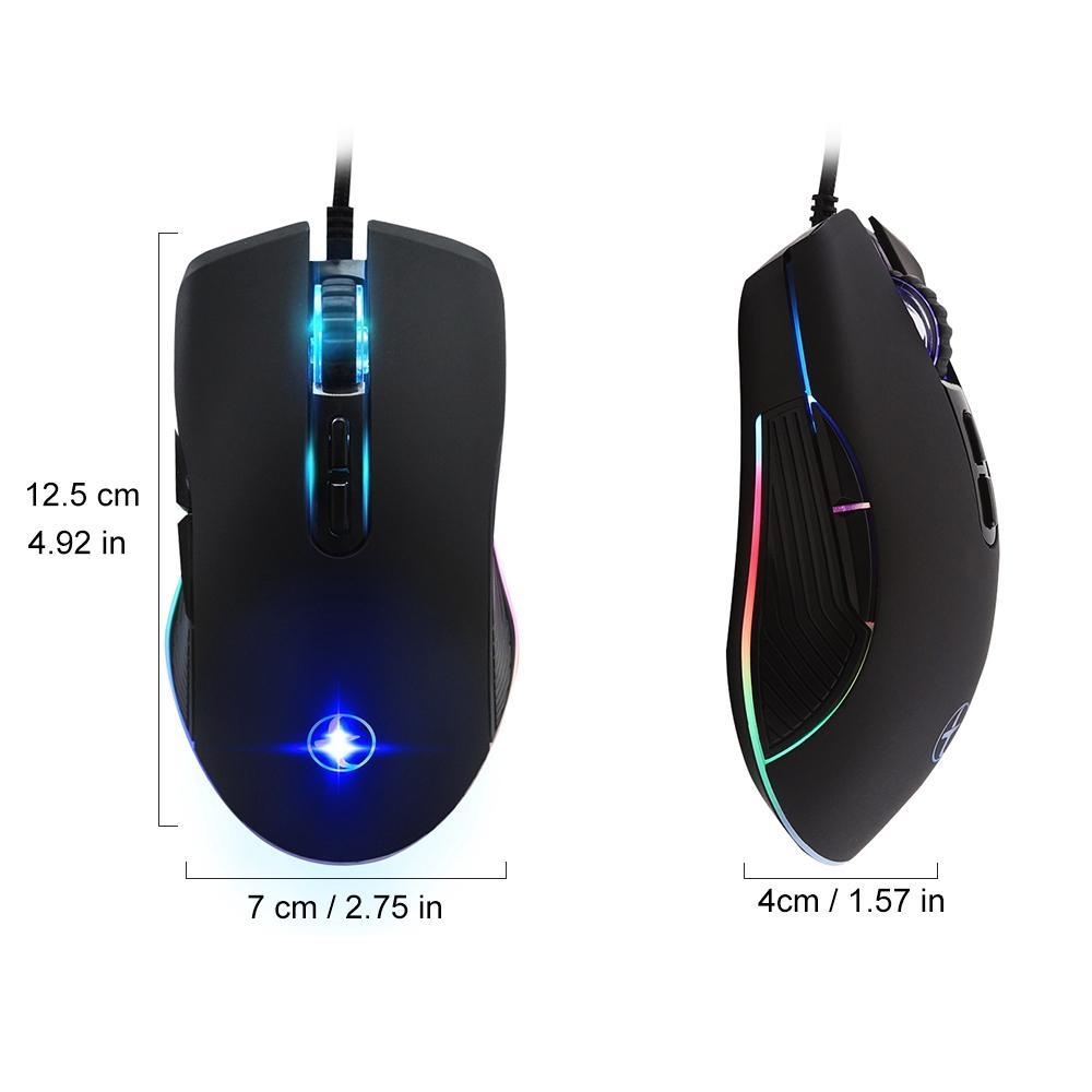 Chuột Chơi Game Có Dây Type-C / USB RGB 3200 DPI Chất Lượng Cao
