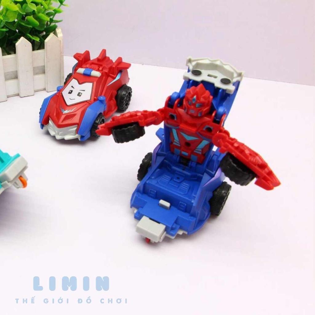 Đồ chơi siêu xe ô tô biến hình thành robot, Xe chạy bánh đà, chất liệu nhựa ABS cao cấp, an toàn cho bé