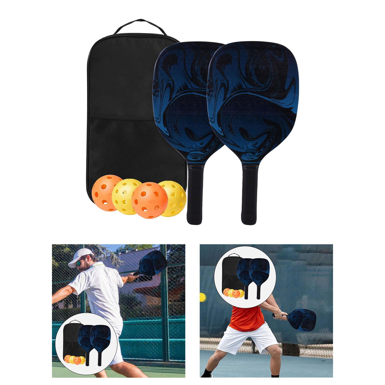 Sports Pickleball Paddles Set with 4 Balls for Indoor and Outdoor Tournament