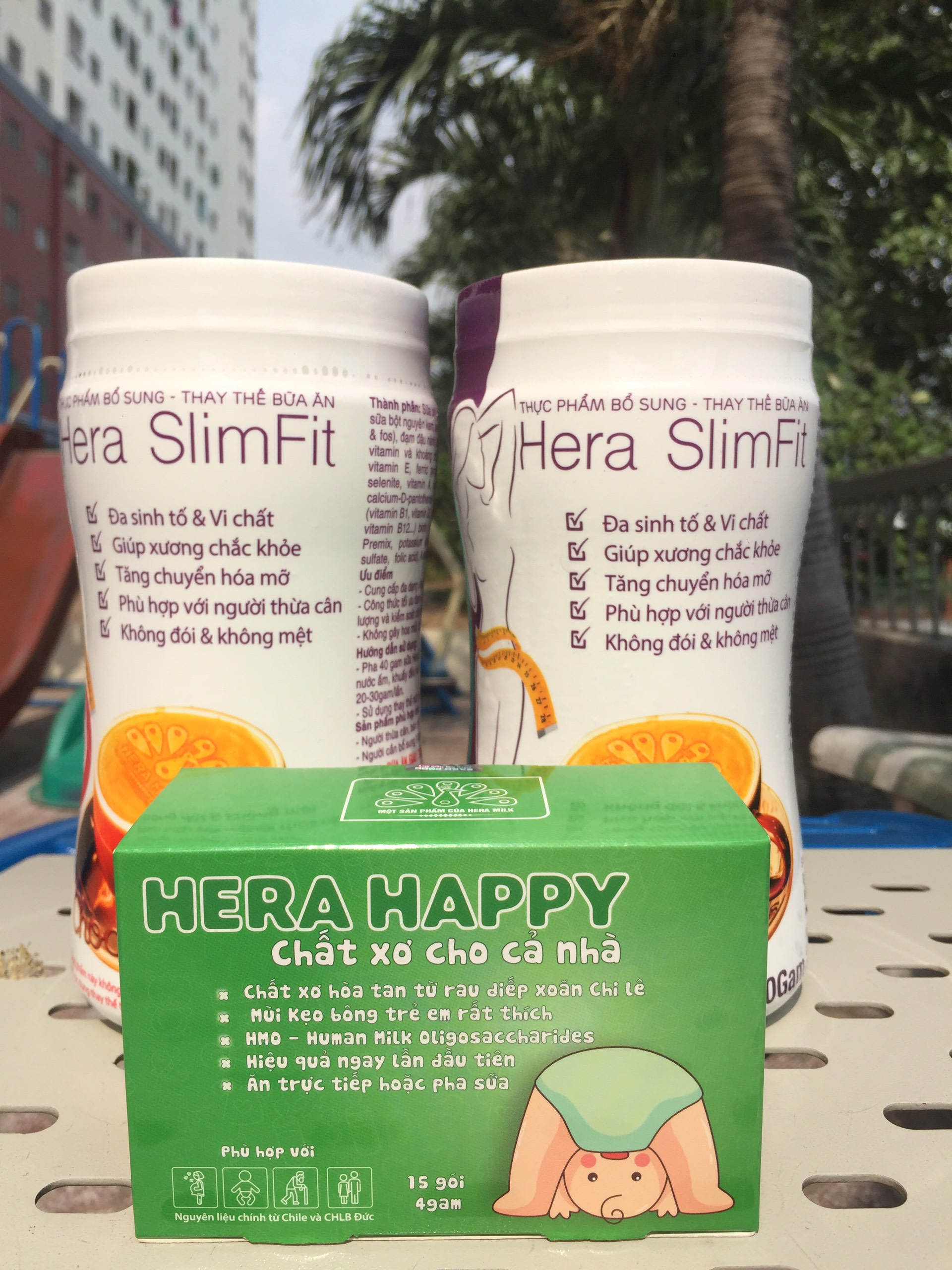 COMBO 2 HỘP SỮA HỖ TRỢ GIẢM CÂN HERA SLIMFIT + TẶNG CHẤT XƠ HÒA TAN HERA HAPPY: HỖ TRỢ GIẢM CÂN AN TOÀN - DÁNG ĐẸP, EO THON - THAY THẾ BỮA ĂN HOÀN TOÀN