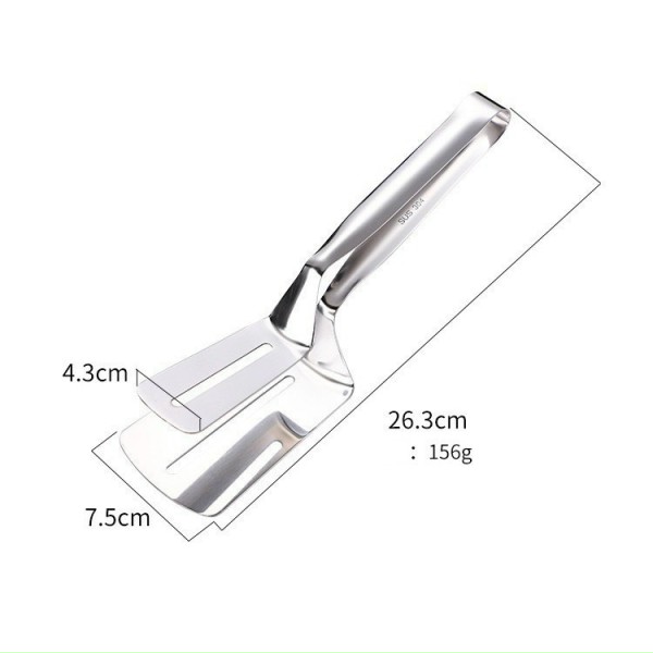 Kẹp Gắp Thức Ăn, Gắp Cá, Lật Thịt Nướng, Đồ Chiên Rán Đa Năng Bằng Inox GDBL Dài 26cm (Kẹp rán inox)