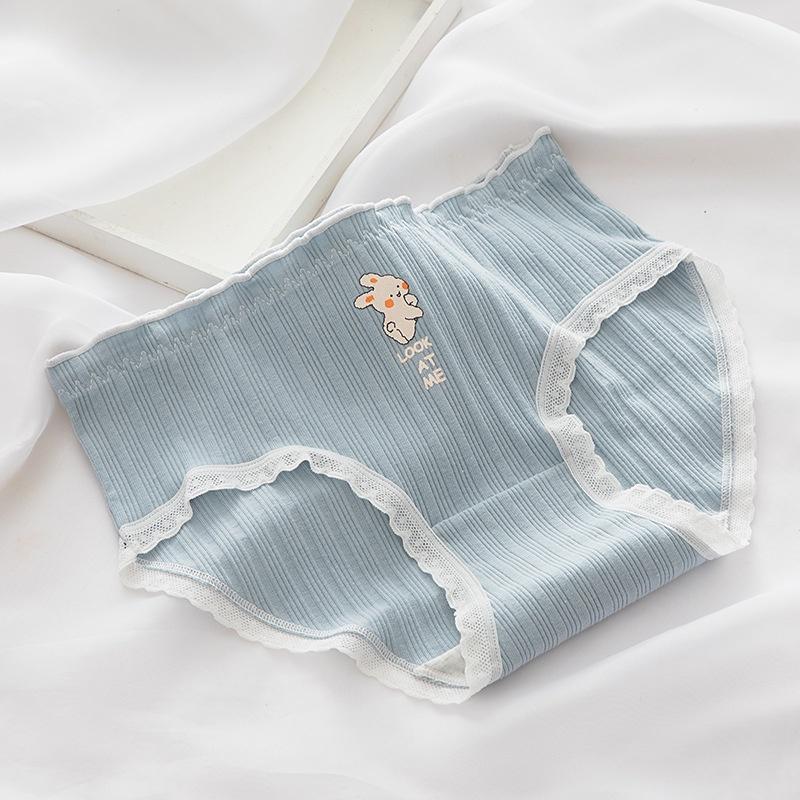 Quần lót nữ cotton gân tăm thỏ và gấu 2899