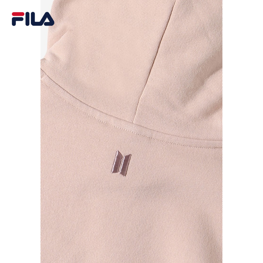 Áo croptop hoodie tay dài có nón unisex Fila x BTS Now On - FS2POD2B33F