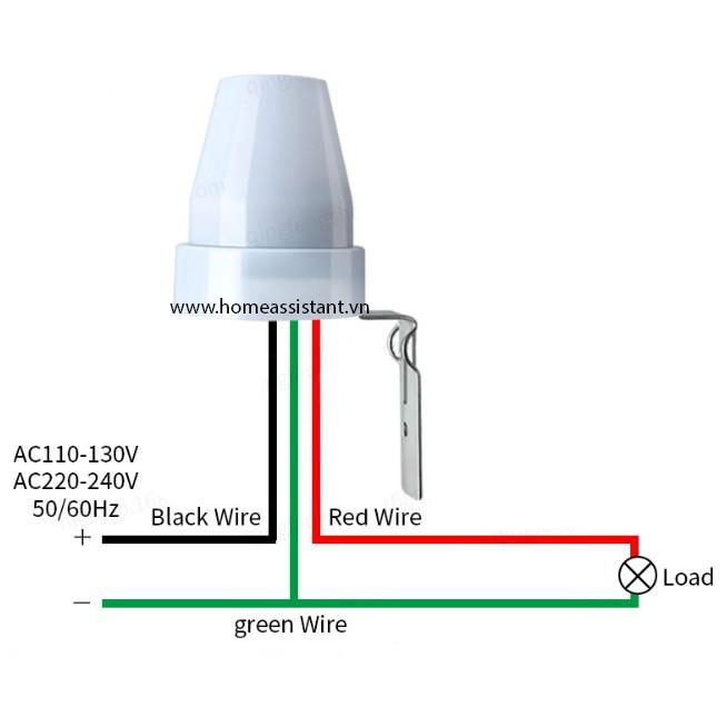 Công Tắc Cảm Biến Ánh Sáng 10A Tự Động Bật Tắt Đèn AS02