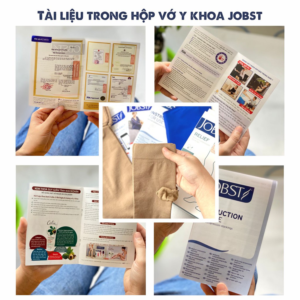 Vớ Y Khoa JOBST Relief (Cơ Bản) (Da, Hở Ngón) | Tất Suy Giãn Tĩnh Mạch -VT0041