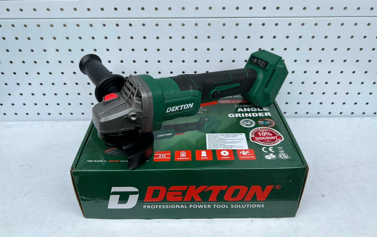 MÁY MÀI GÓC SỬ DỤNG PIN 21V 100mm DEKTON M21-AG100BTV - HÀNG CHÍNH HÃNG