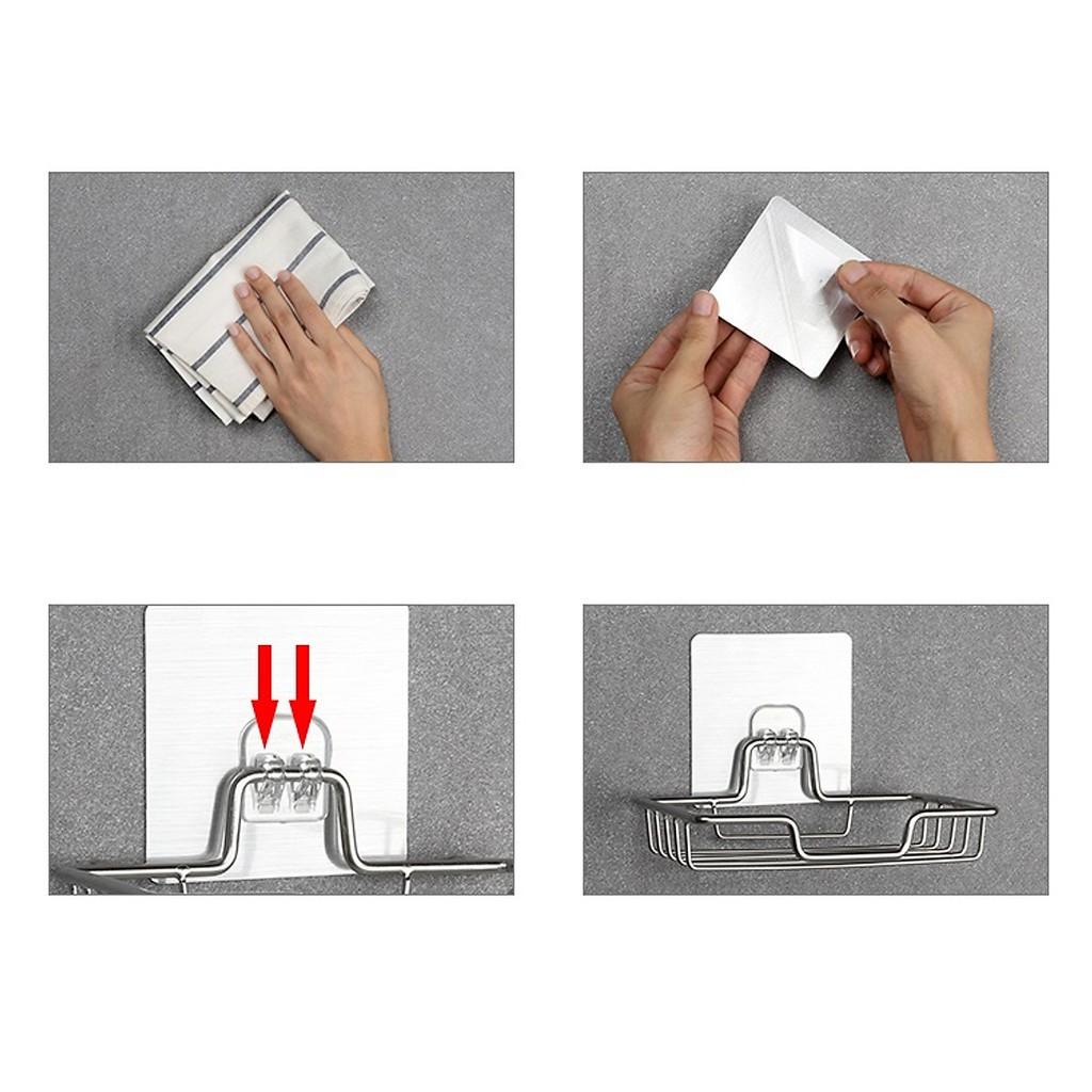 Combo 2 Giá Treo Vòi INOX Để Đồ Giẻ Rửa Chén Bát