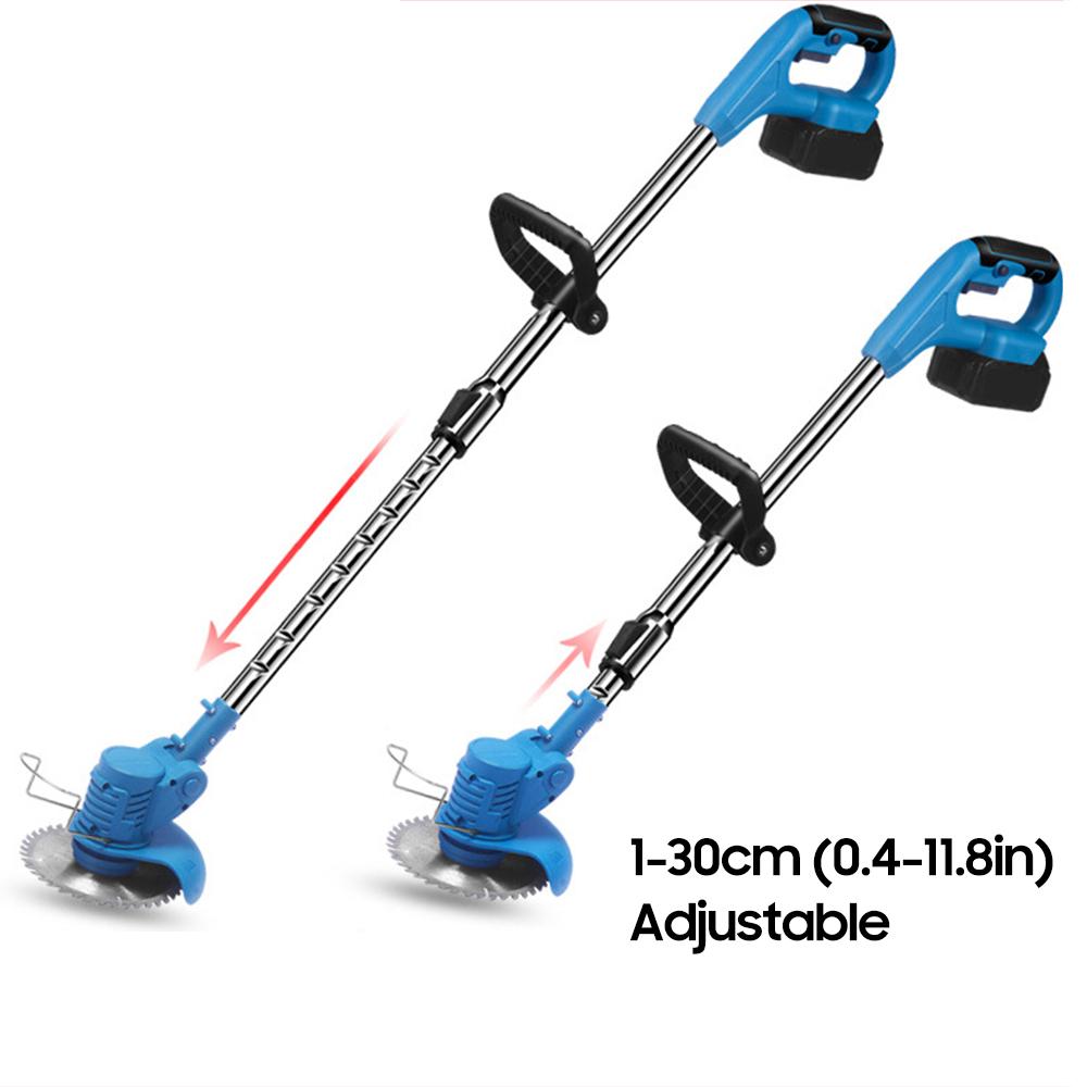 Máy Cắt Cỏ Không Dây Cầm Tay 21V, Máy Cắt Cỏ Điện 2 Gói, Pin Sạc 1500MAh, Bộ Sạc Nhanh, Tông Đơ Lithium Đa Chức Năng, Có Lưỡi Nhựa/Thép Không Gỉ, Lưỡi Cưa Tròn