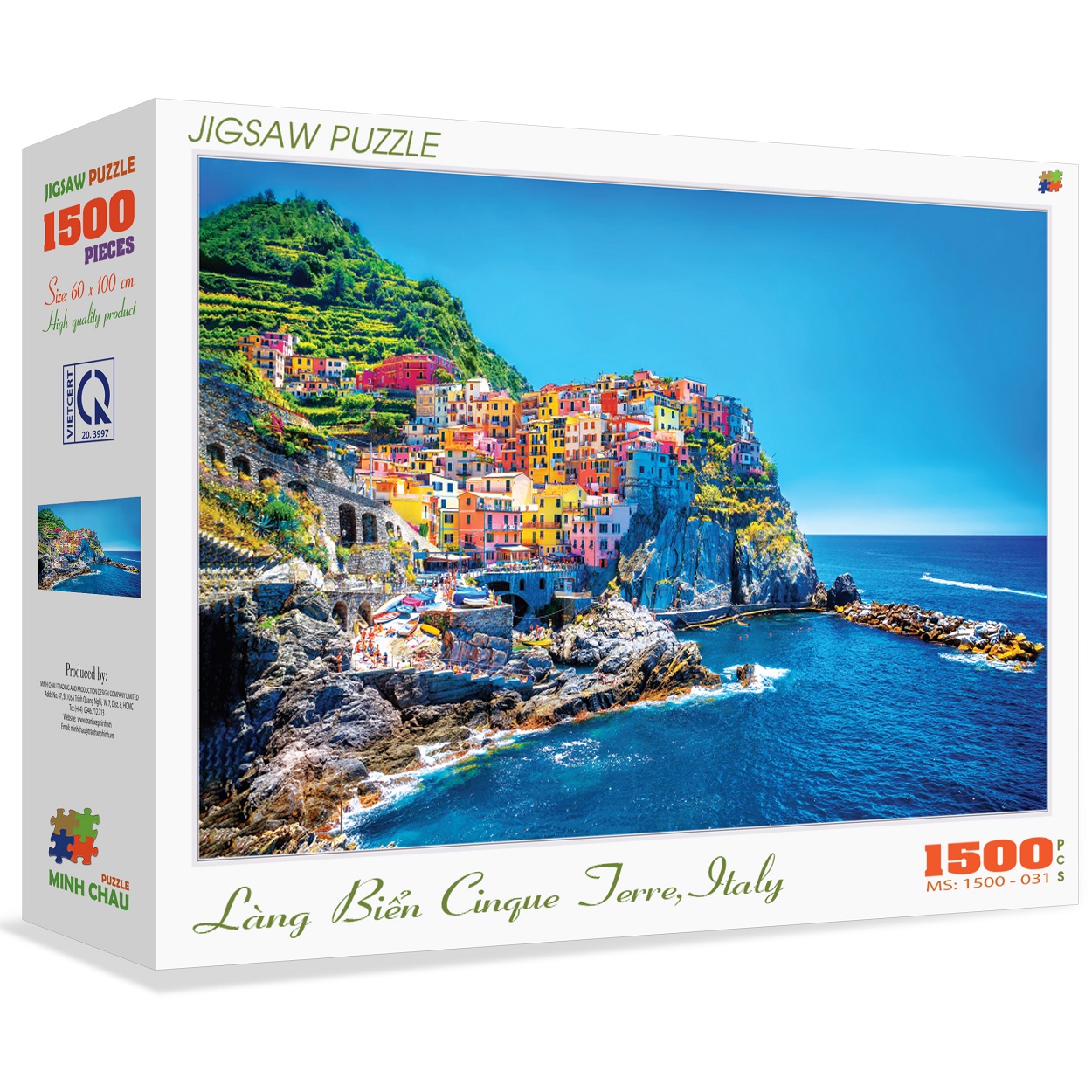 Bộ Tranh Xếp Hình Minh Châu 1500 Mảnh – Làng Biển Cinque Terre, Italy