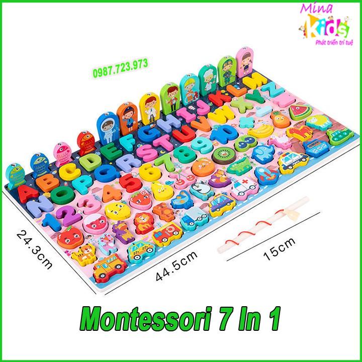 Đồ Chơi Bảng Chữ Cái Câu Cá Xếp Hình Montessori Đa Năng - Được Tùy Chọn Phân Loại