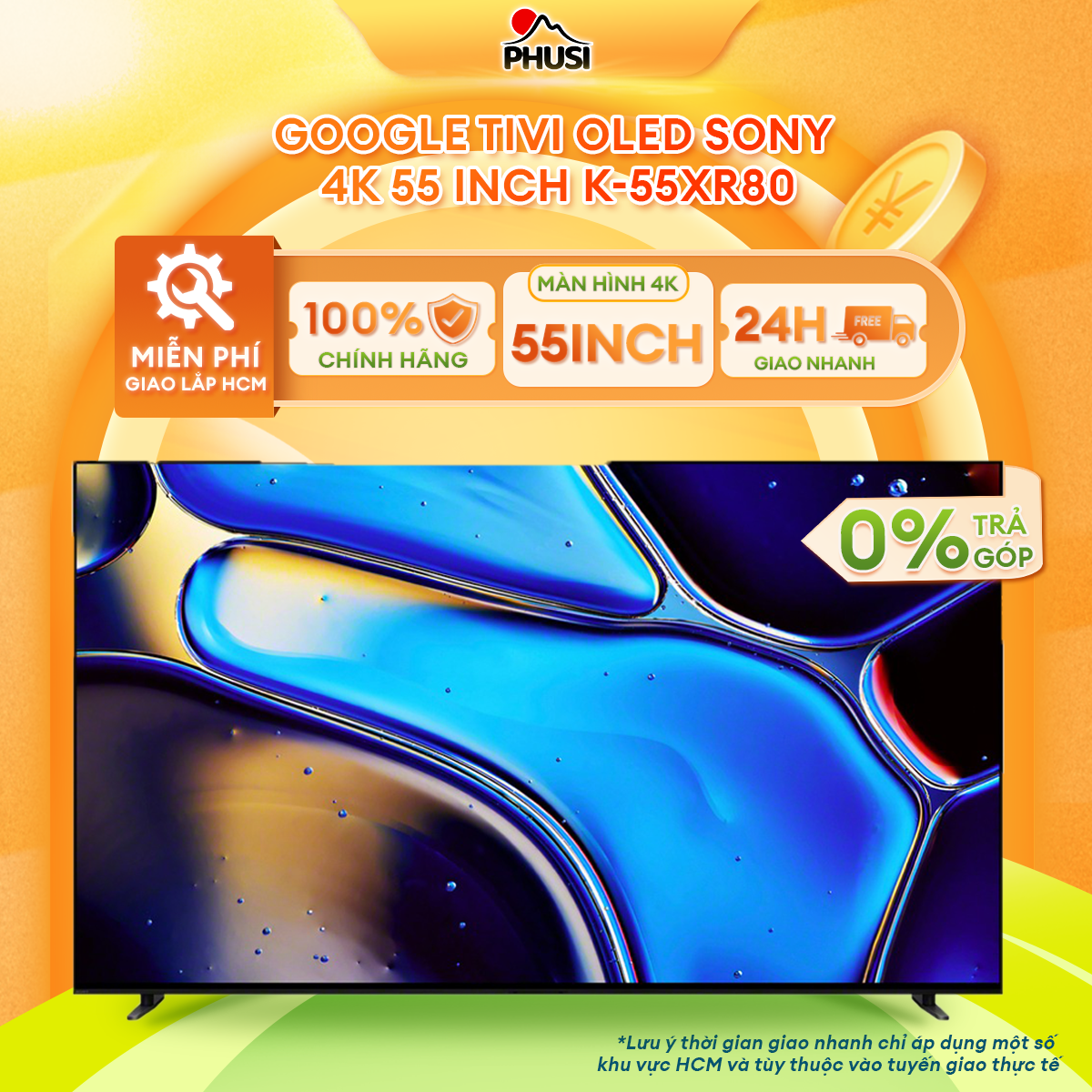 K-55XR80 - Google Tivi OLED Sony 4K 55 inch K-55XR80 - Hàng Chính Hãng