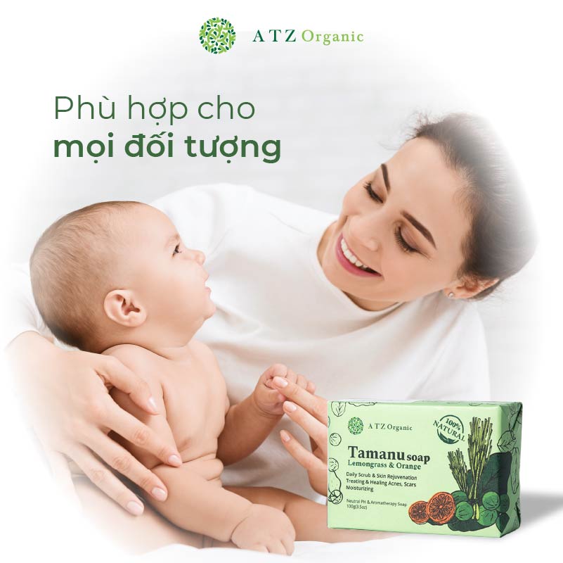 Xà Phòng Mù U - ATZ Healthy Life - 100% Thiên Nhiên - Tẩy Tế Bào Chết, Mềm Mịn Da, Giảm Mụn Lưng