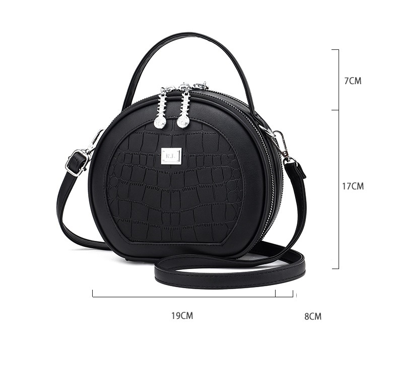 Túi Đeo Chéo Nữ, Túi Xách Tròn Thời Trang Sang Chảnh Chất Liệu Da Pu (17x19cm)