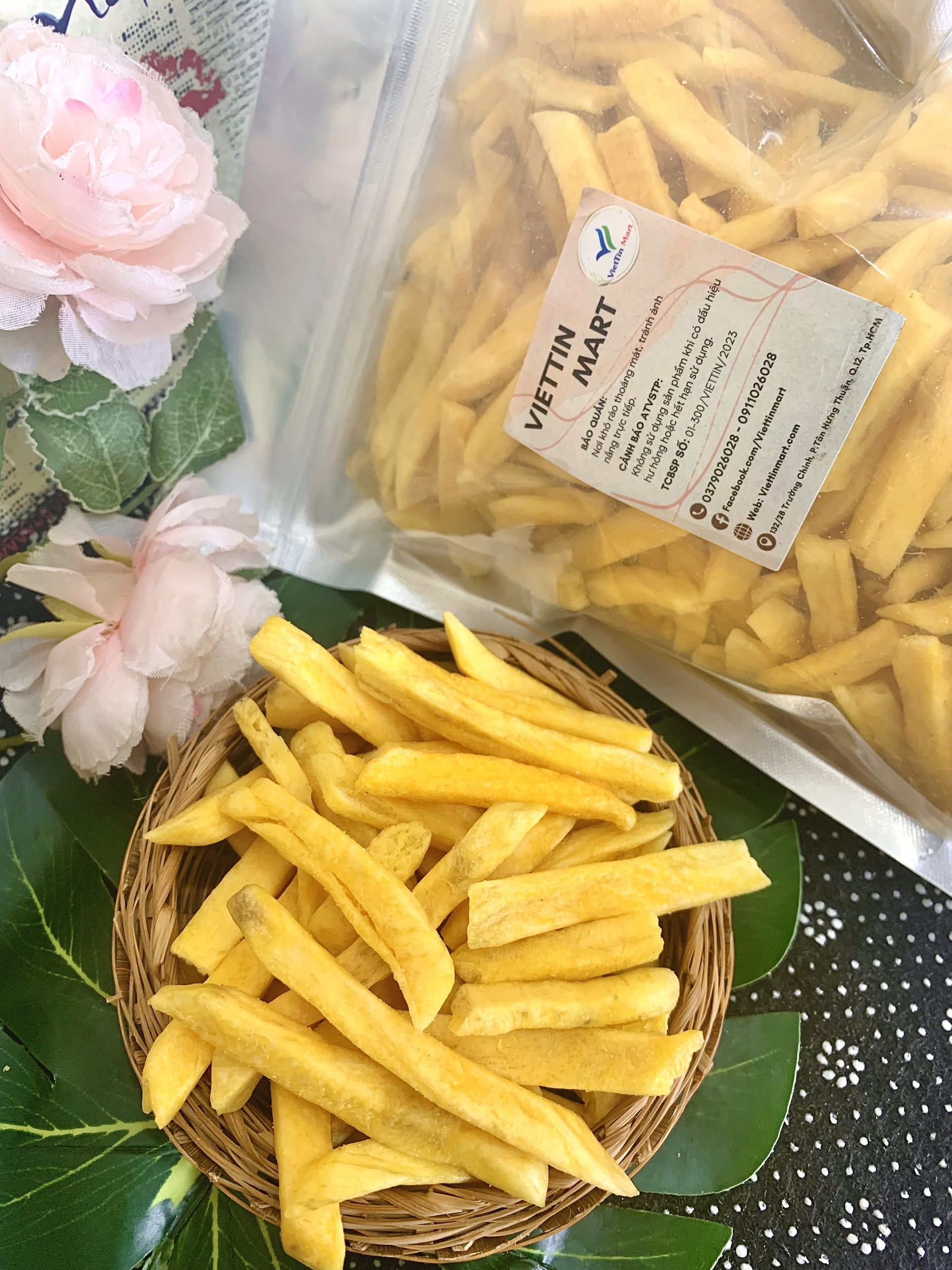 Khoai Lang Vàng Que Sấy Giòn Không Đường VietTin Mart 500g