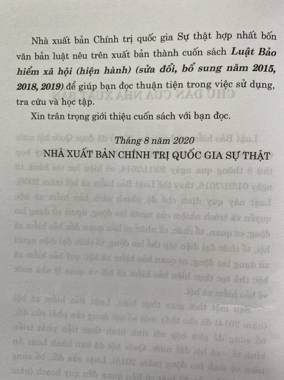 Luật Bảo Hiểm Xã Hội (hiện hành) (sửa đổi năm 2015, 2018, 2019)