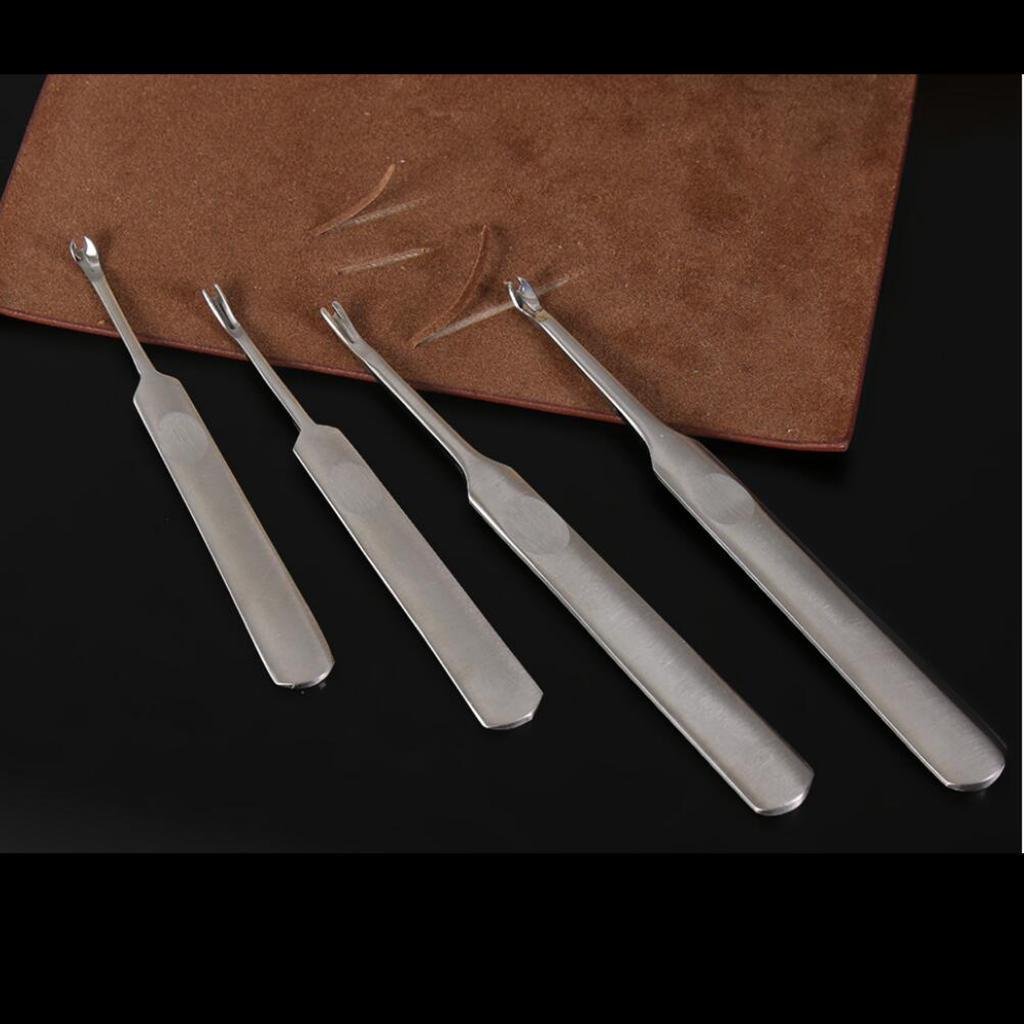 Leathercraft Tools Kit Stitching Trimming U+V Type Edge Beveler DIY Set
