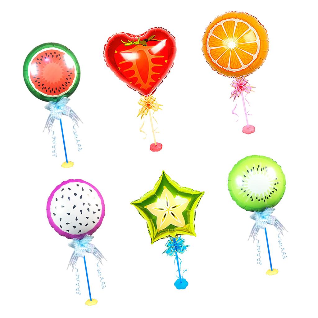 Fruit Foil Balloon Kit Stick Stand Base Pole Wedding Party Decor