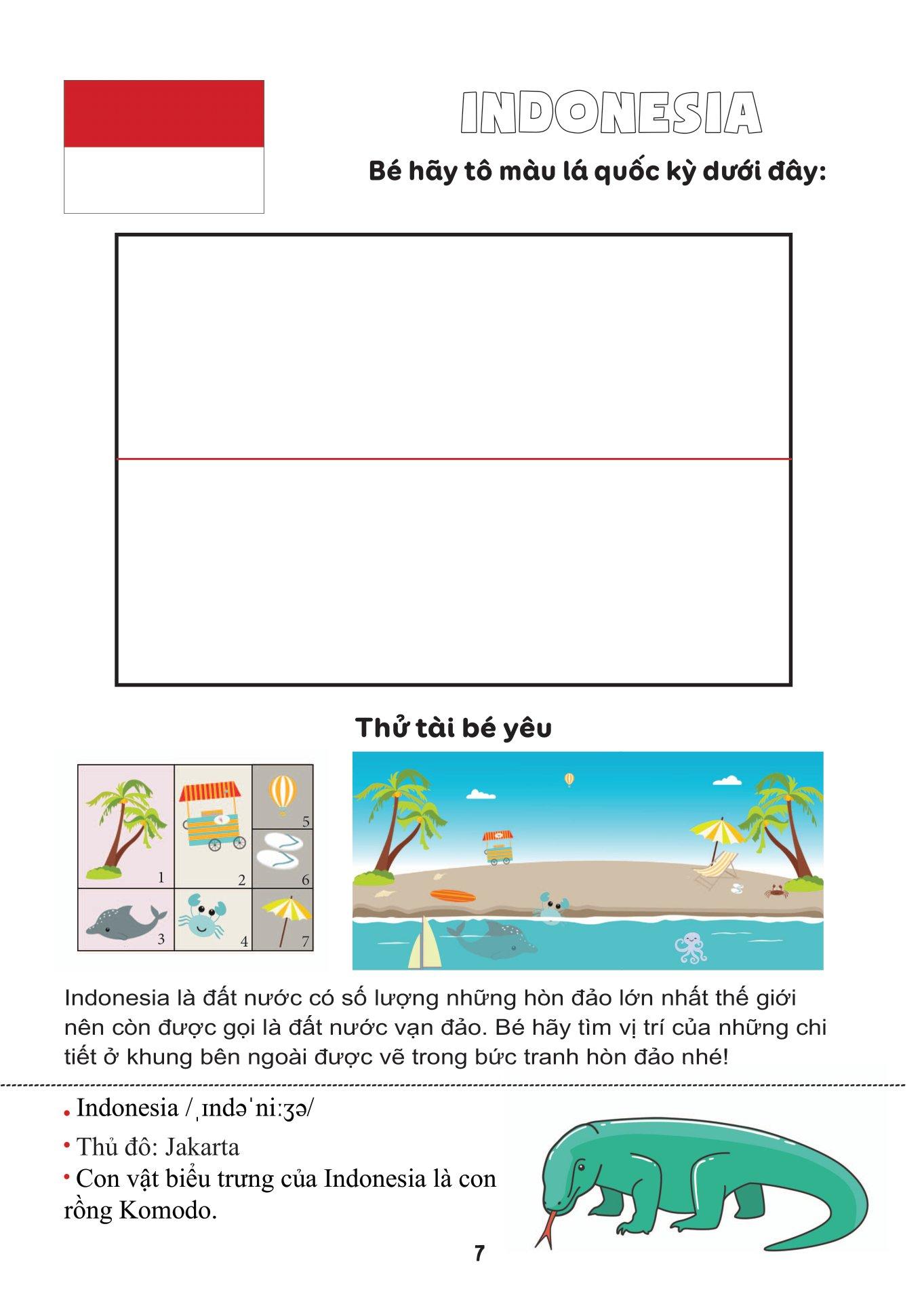 Tô Màu Quốc Kỳ - Quốc Kỳ Châu Á: Đông Nam Á Và Nam Á