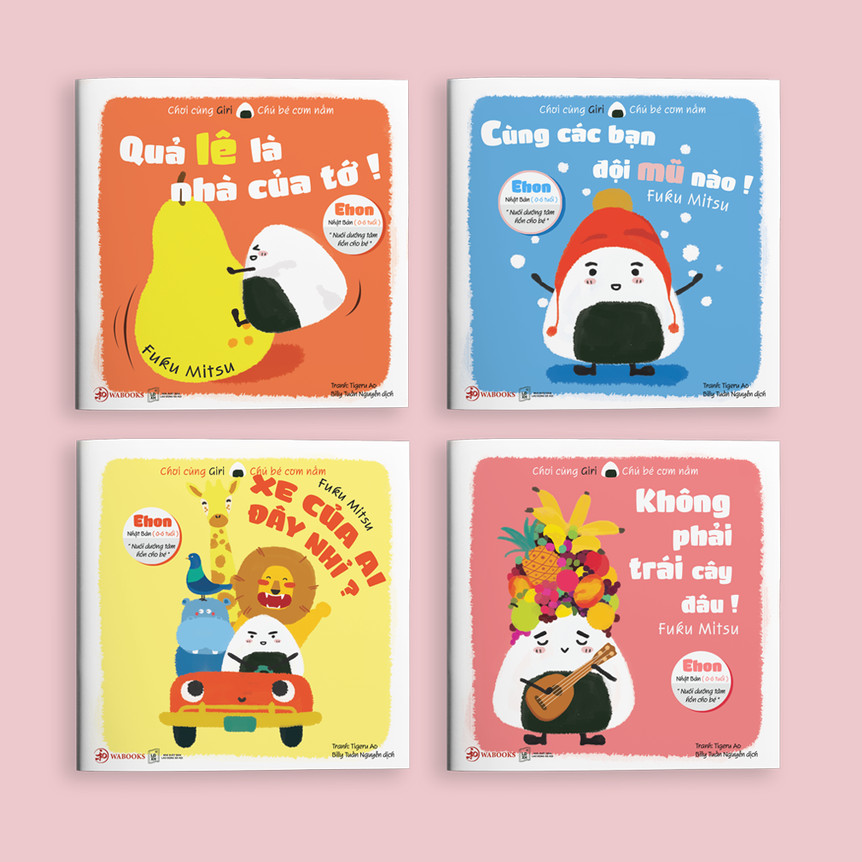 Combo Ehon Chơi Cùng Giri Chú Bé Cơm Nắm Phần 1  - Kèm Sổ Tay Mini Siêu Dễ Thương