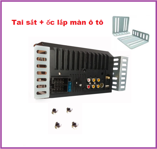 Bộ 2 pad đai sắt lắp màn hình ô tô, tai sắt,gía đỡ cho màn oto, xe hơi kèm 4 ốc.