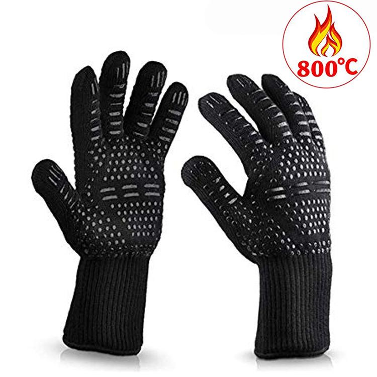 Găng tay nướng chịu nhiệt 800 độ, găng tay chống cháy phủ silicone, chống trơn, giặt được Găng tay nướng Weber BBQ Găng tay nướng BBQ, làm bánh