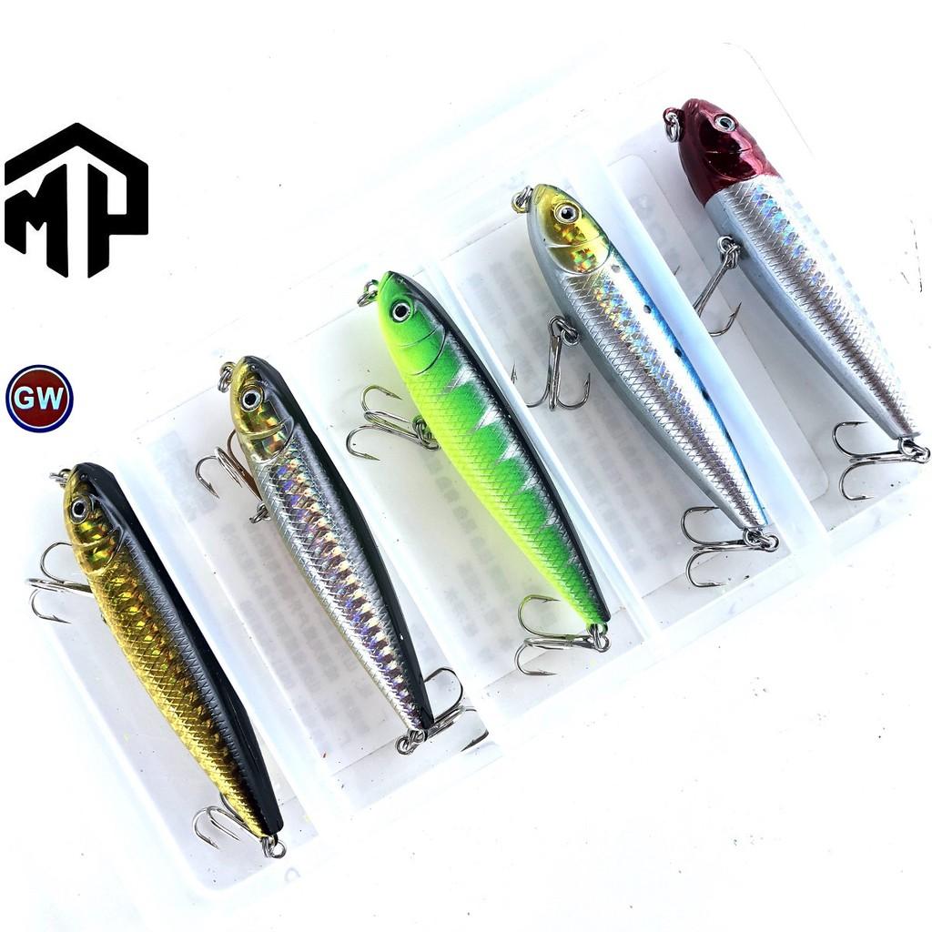 Sét mồi câu cá giả câu lure , 8g - 9cm combo 5 con đủ màu , câu hồ , biển , sông