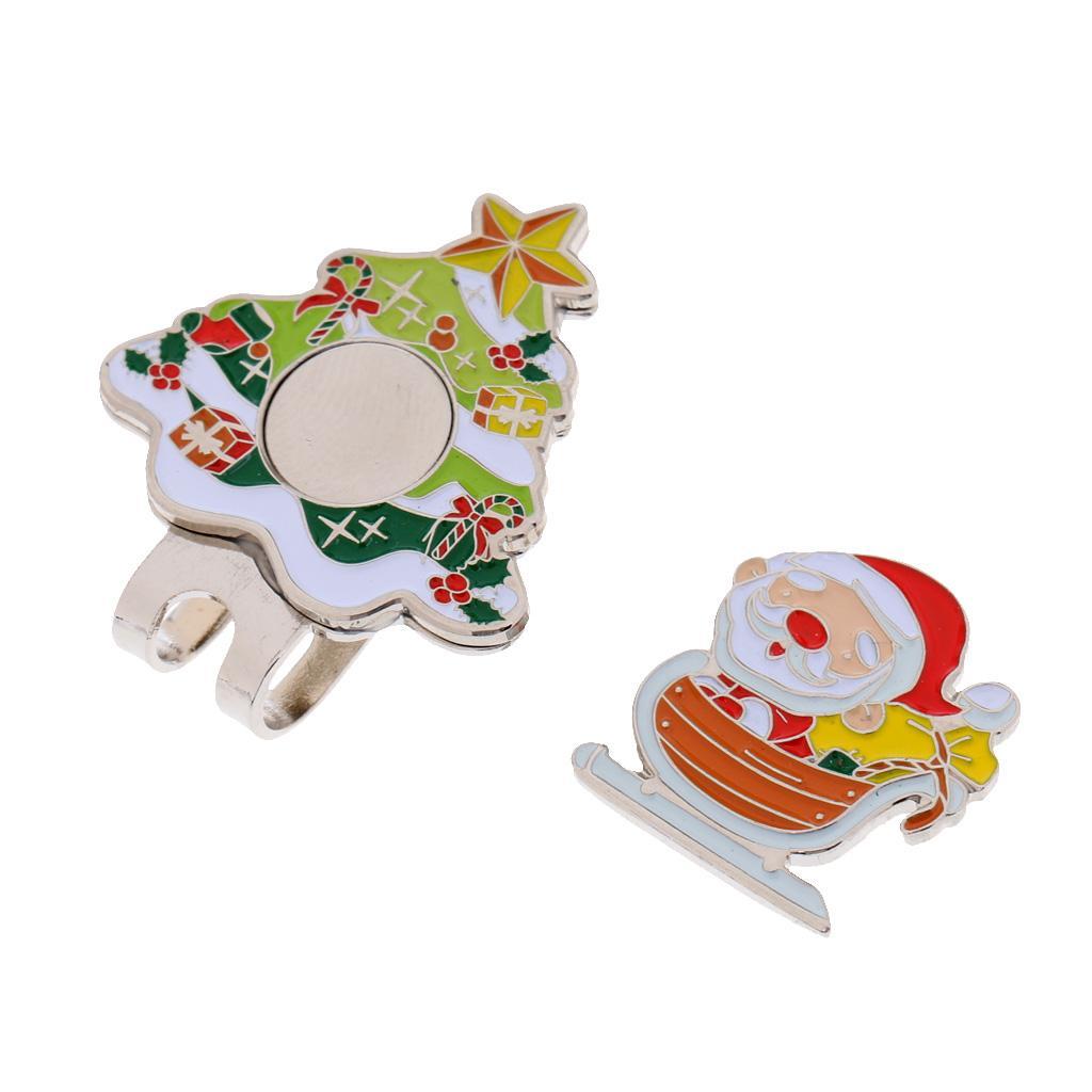 New Halloween Pumpkin & Santa Claus Golf Ball Marker With Magnetic Hat Clip
