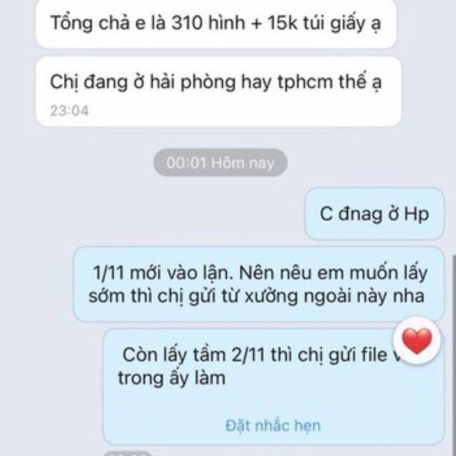 310 tem và túi giấy