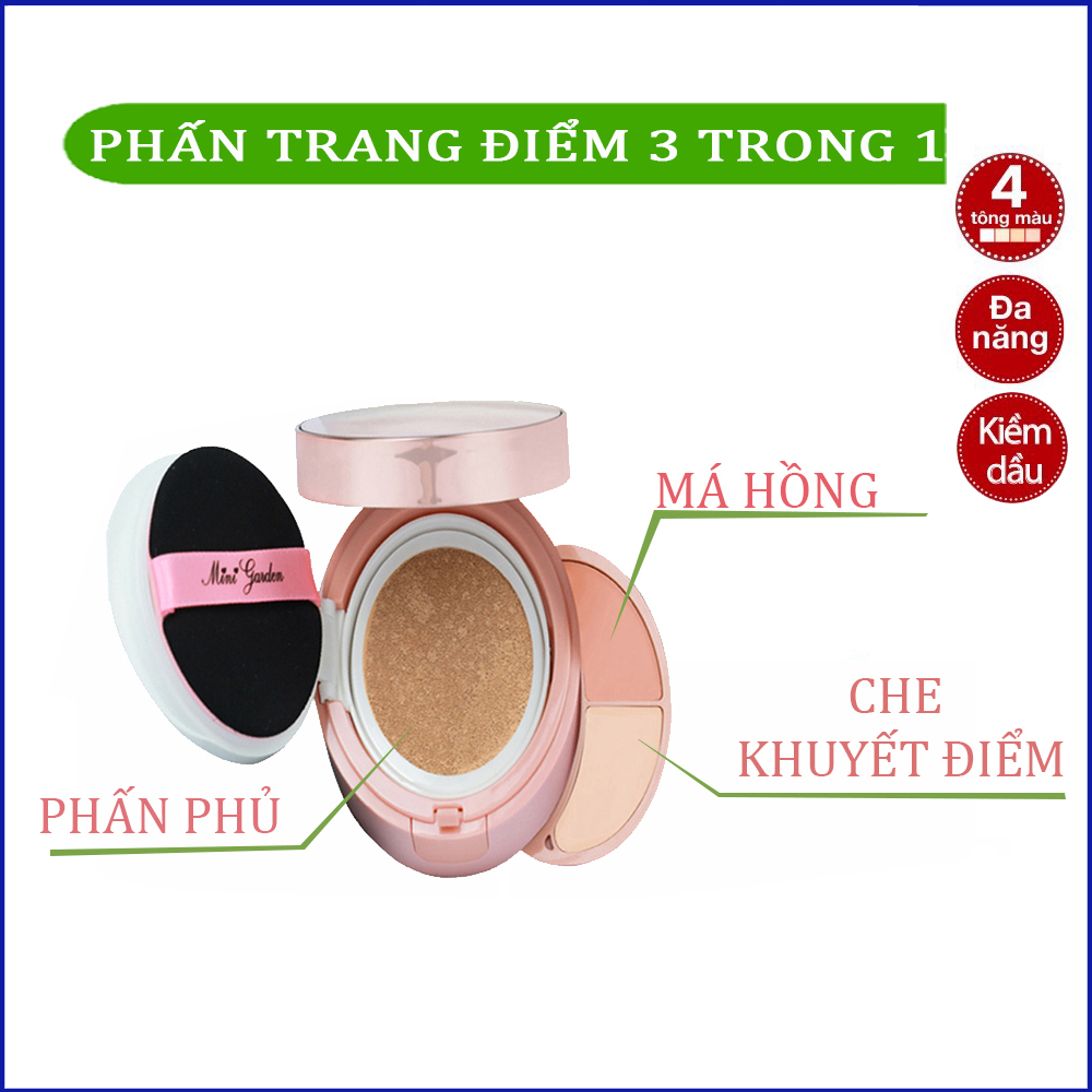 Phấn Nước Mini Garden 3 In 1 CC Cushion SPF 40+ PA+++ ( 1 lõi x 12g)