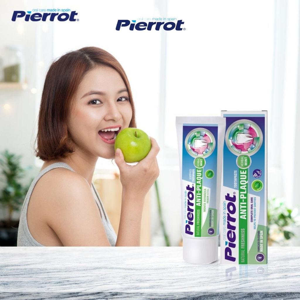 [ MUA 2 TẶNG 1 HỘP BÔNG TĂM CARE4U ] Kem đánh răng chống hình thành mảng bám Pierrot